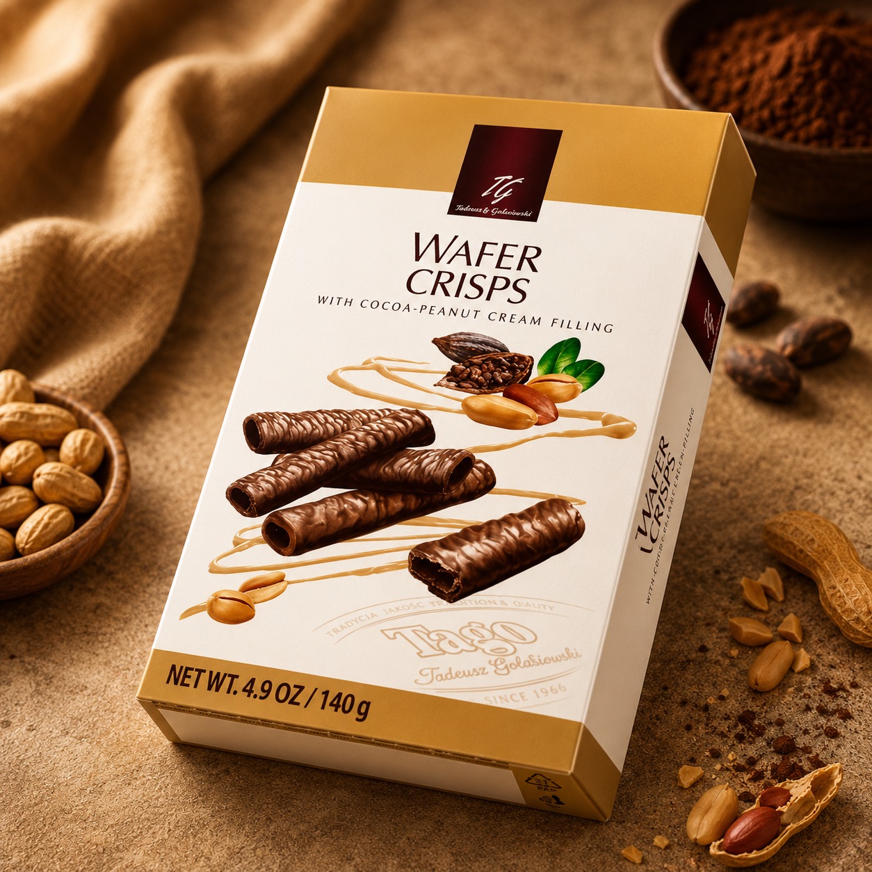 Tago Crispy Wafer Roll Cocoa