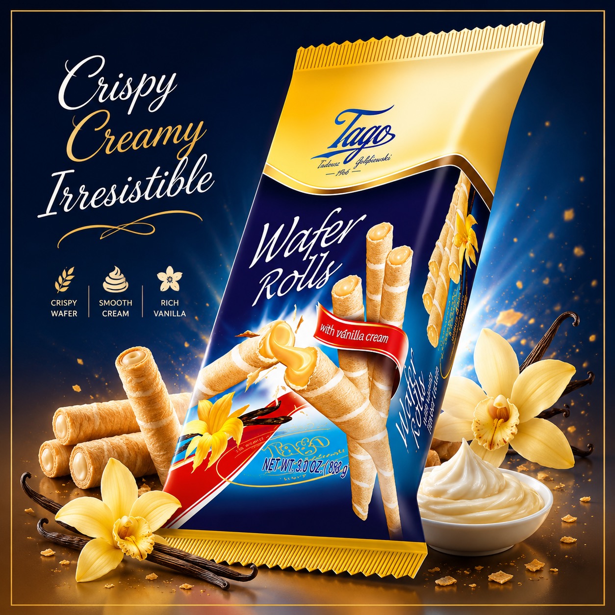 Tago wafer rolls vanilla UK